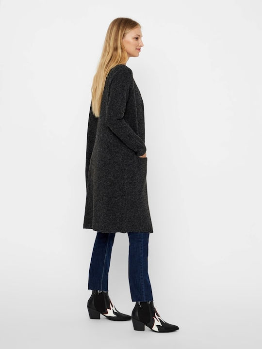 Doffy Long Women's Knitted Black Cardigan