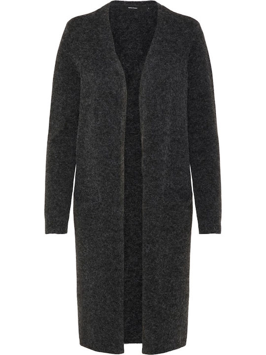 Doffy Long Women's Knitted Black Cardigan