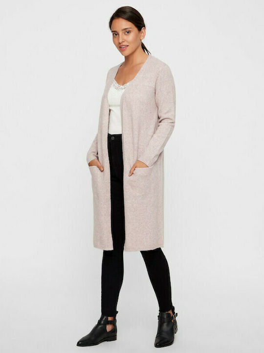 Long Women's Cardigan Pink