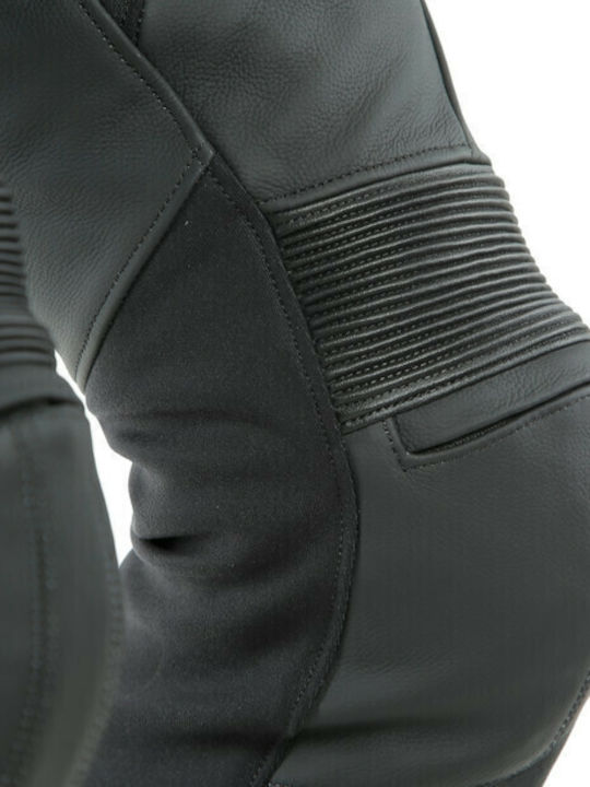 Dainese Pony 3 Men's 4 Season Leather Motorcycle Pants Black