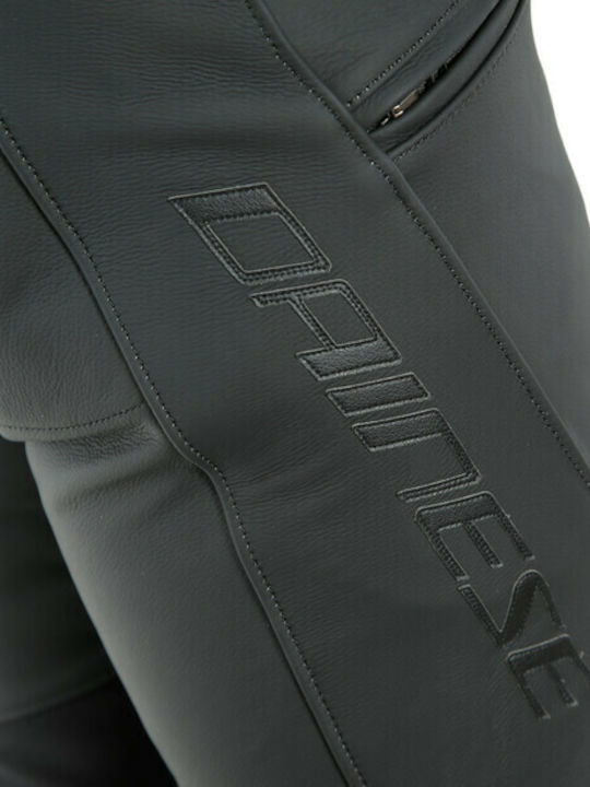 Dainese Pony 3 Men's 4 Season Leather Motorcycle Pants Black
