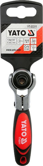 Yato Double Adjustable Ratchet 1/4" 11.5cm with 72 Blades