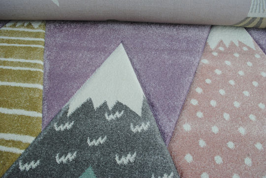 Tzikas Carpets 24192-050 Детско килимче Облаци Лилав 133x190см Дебелина 13мм
