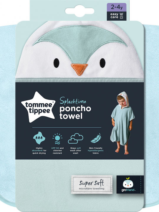 Grobag Hooded Baby Poncho Gro Poncho Light Blue