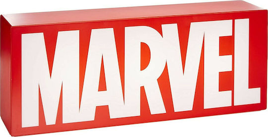 Paladone Παιδικό Διακοσμητικό Φωτιστικό Marvel Logo Κόκκινο 30x12cm