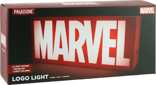 Paladone Παιδικό Διακοσμητικό Φωτιστικό Marvel Logo Κόκκινο 30x12cm