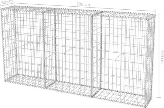 vidaXL Garden Fencing Material 1pcs Silver