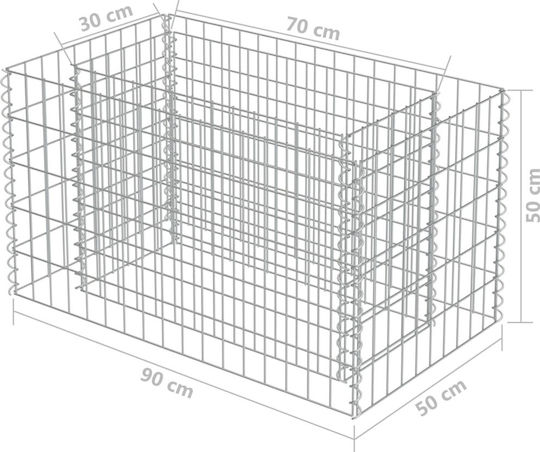 vidaXL Raised Planter Garden Fencing Material 1pcs Silver