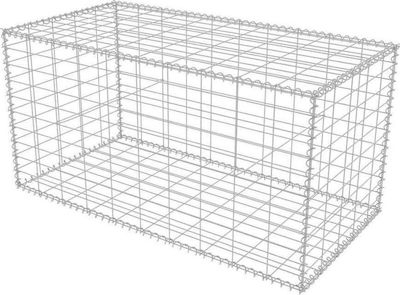 vidaXL Gabin Box pentru Împrejmuire Grădină Galvanizat 100x50x50buc 1buc