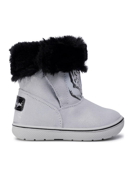 Primigi Kids Leather Snow Boots with Zipper Gray