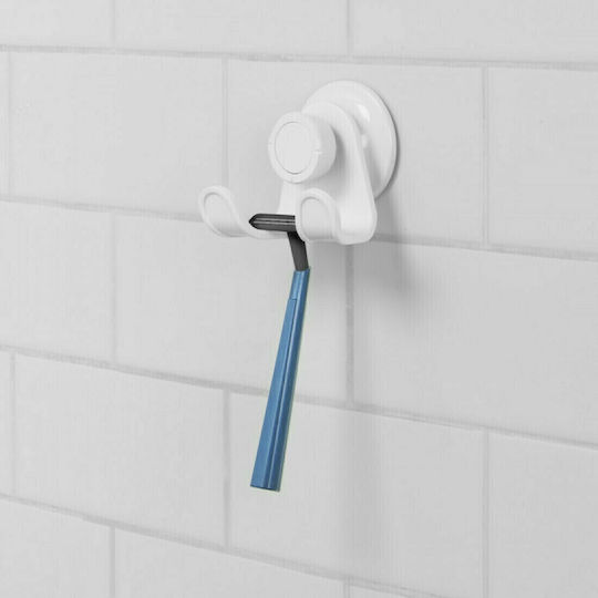 Umbra Flex Gel-Lock Double Wall-Mounted Bathroom Hook ​8x6cm White