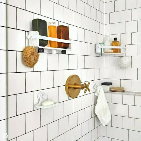 Umbra Flex Gel-Lock Double Wall-Mounted Bathroom Hook ​8x6cm White