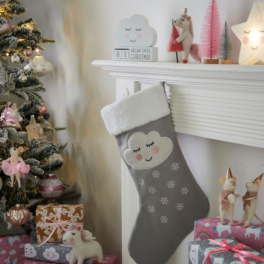 Christmas Decorative Sock Gray