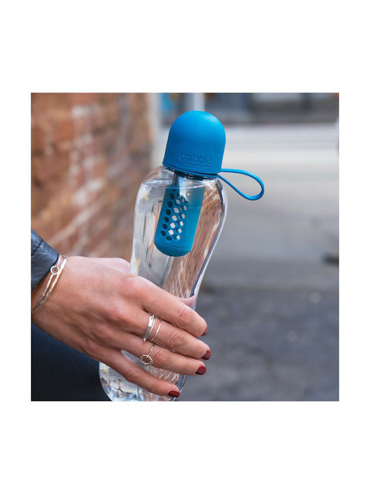 Bobble Infuse Plastic Water Bottle with Filter 590ml Transparent