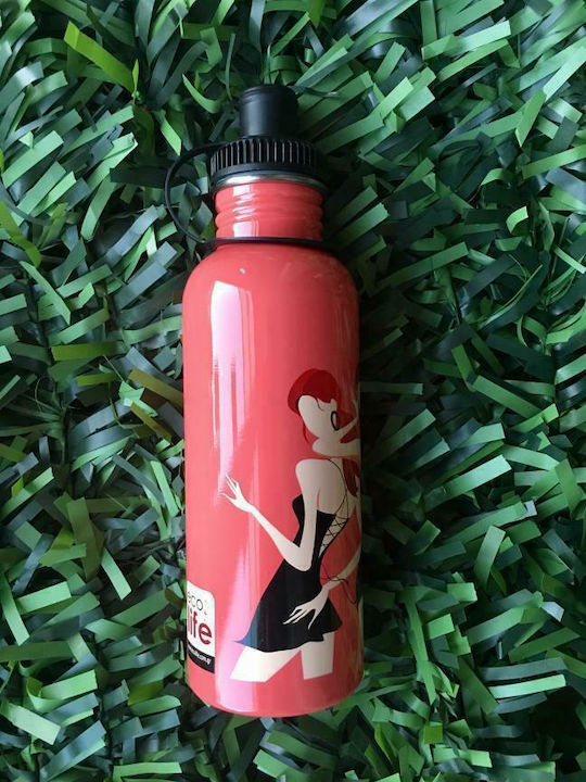 Ecolife Ladies Sport Ανοξείδωτο Παγούρι 600ml Ροζ