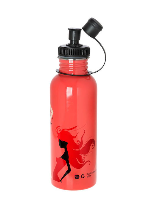 Ecolife Ladies Sport Ανοξείδωτο Παγούρι 600ml Ροζ