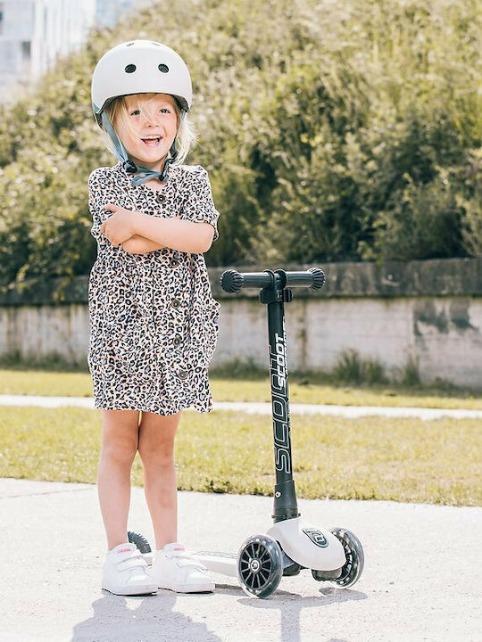 Scoot & Ride Детска каска за велосипед / скутер Скутер / Велосипед Бежов с вградена LED светлина