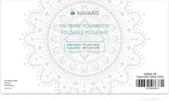 Navaris Foldable Exercise Mat Yoga Green (173x61x0.4cm)