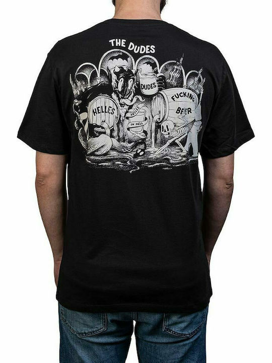 The Dudes Helles in Hell Men's Short Sleeve T-shirt Black