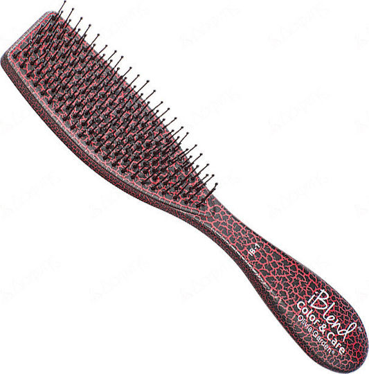 Olivia Garden iBlend Color & Care Brush Hair for Hair Styling Red