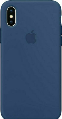 Apple Silicone Case Umschlag Rückseite Silikon Blau (iPhone X / Xs) MQT42ZM/A