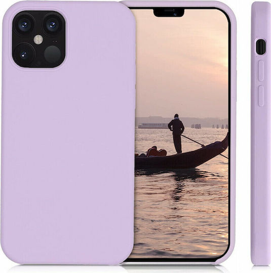KWmobile Soft Flexible Rubber Back Cover Silicone Purple (iPhone 12 / 12 Pro) 52641.140