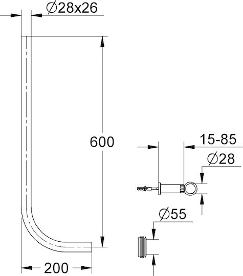Grohe Flush Pipe Tube 37107000