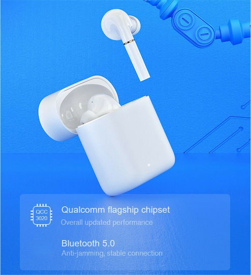Haylou T19 In-ear Bluetooth Handsfree Ακουστικά με Θήκη Φόρτισης Λευκά