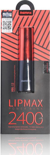 Remax Lipmax RPL-12 Power Bank 2400mAh με Θύρα USB-A Κόκκινο