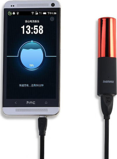 Remax Lipmax RPL-12 Power Bank 2400mAh με Θύρα USB-A Κόκκινο