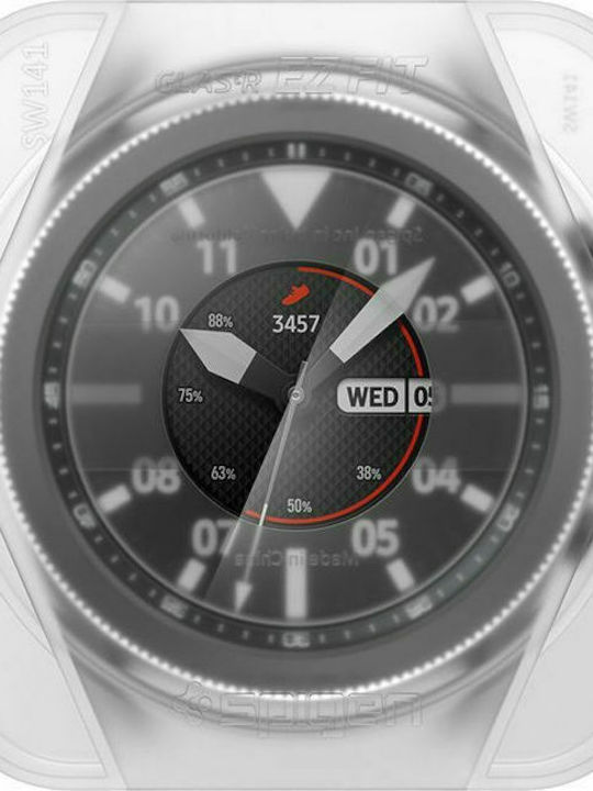 Spigen GLAS.tR EZ Fit Screen Protector for the Galaxy Watch 3 45mm 2pcs AGL01843