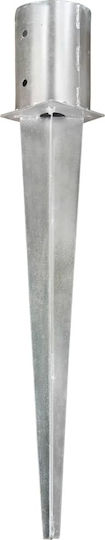 vidaXL Streikposten für Gartenzaun aus Stahl 10x10x76cm 6Stück Silver