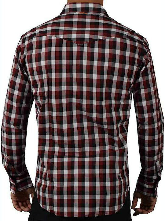 Hugo Boss Men's Shirt Long Sleeve Cotton Checked Multicolour