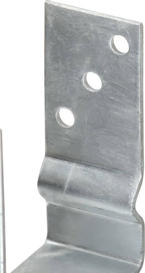 vidaXL Garden Fence Post Support Galvanized 15cm 6 Pieces Silver