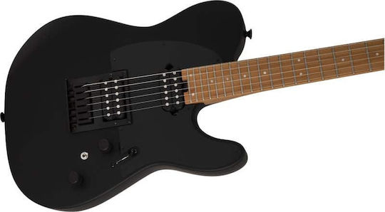 Charvel Pro-Mod SO-CAL Style 2 24 HT CM Elektrische Gitarre Telecaster mit HH Tonabnehmerkonfiguration Satin Black