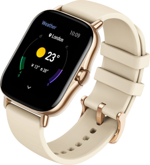 Amazfit GTS 2 Aluminium 43mm Waterproof Smartwatch with Heart Rate Monitor (Desert Gold)