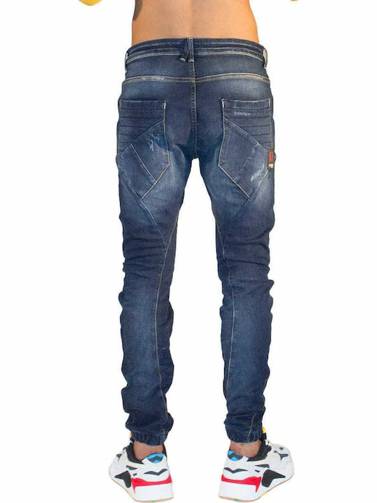 Cover Jeans Tiger F3472 Ανδρικό Παντελόνι Τζιν Ελαστικό σε Skinny Εφαρμογή Μπλε