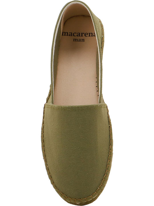 LUIS118 Men's Espadrilles in Green Color