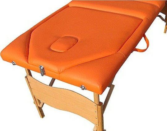 SuperOrtho Tragbares Zusammenklappbares Physiotherapie-Bett Orange aus Holz 192x70cm