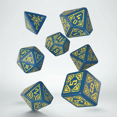 Q Workshop Arcade Dice Set Blue & Yellow 7τμχ