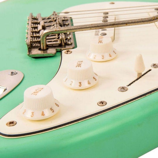 Vintage V6 Icon Ηλεκτρική Κιθάρα ST Style με SSS Διάταξη Μαγνητών Distressed Ventura Green