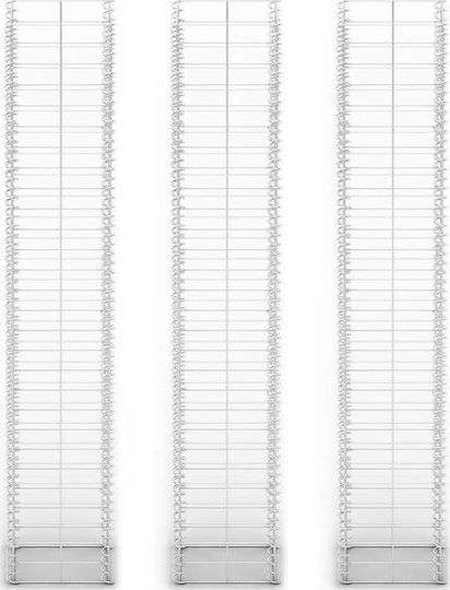 vidaXL Garden Fencing Material Set 25x25x150cm 3pcs Silver