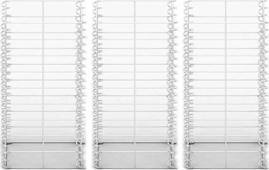 vidaXL Garden Fencing Material 3pcs Silver