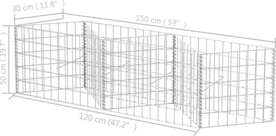 vidaXL Garden Fencing Material 1pcs Silver