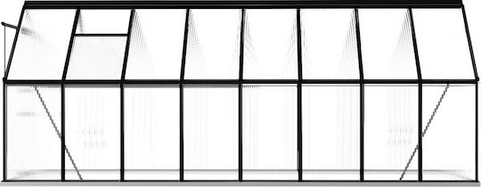 vidaXL 48220 Gewächshaus Typ Haus mit Aluminiumrahmen 4.9x1.9x2m