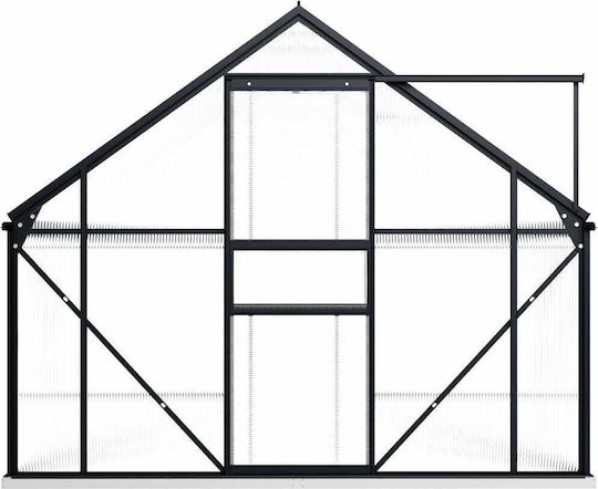 vidaXL 48220 Gewächshaus Typ Haus mit Aluminiumrahmen 4.9x1.9x2m