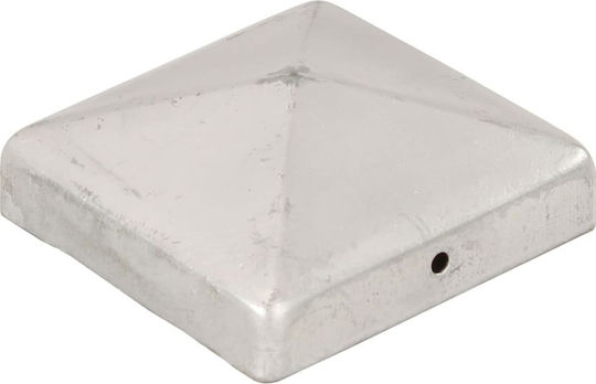 vidaXL Pyramid Column Caps 91x91mm from Galvanized Metal 6pcs Metal Cap for Garden Flooring 6pcs