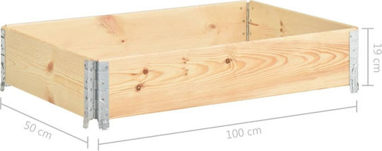 vidaXL Цветна Леха За Ограда На Градина Бор 50x100см От Дърво 50x100см Кафяво