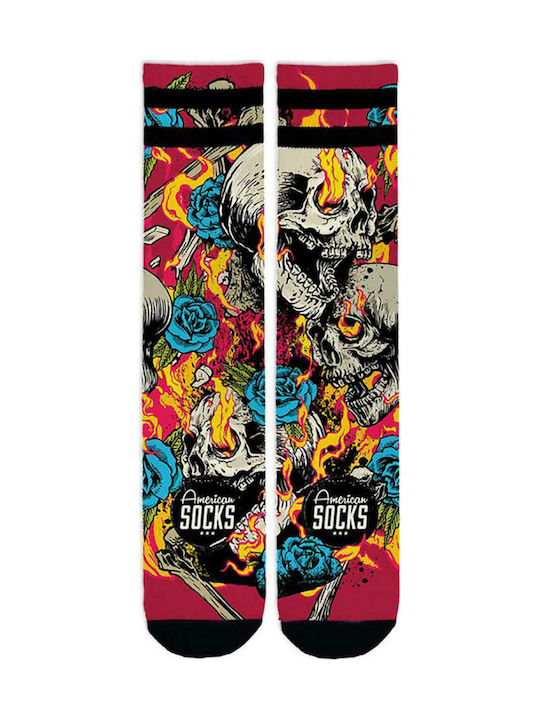 American Socks Fireball Bărbați Șosete cu Model Multicolor 1Pachet