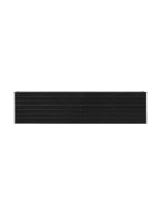 vidaXL Înaltă Antracit xxcm Planter Box Metal Gri 320x40x77cm.